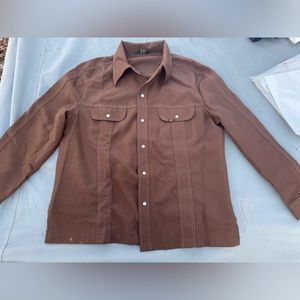 1970’s Lee jeans brown button up shirt